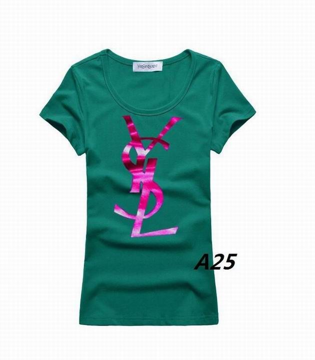 YSL short round collar T woman S-XL-183